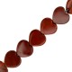 Natural stone bead Heart 10mm Earth red
